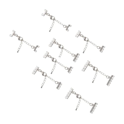 DECORNIJIA 8 Stück Teiliges Edelstahl Verlängerungsketten Verstellbaren Verschlüssen Schmuckverbinder für Halsketten und Armbänder Installieren Langlebig Vielseitig für DIY von DECORNIJIA