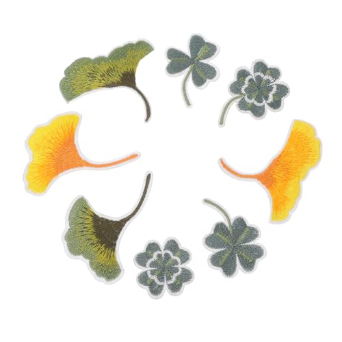 DECORNIJIA 8 Stück Teiliges Set Selbstklebende Stickapplikationen mit Farbverlauf Gestickte Ginkgo und Kleeblatt Patches für Kleidung Taschen und Schuhe Einfache Selbsthaftende Diy Dekoration DECORNIJIA 8 Stück Teiliges Set Selbstklebende Stickapplikationen mit Farbverlauf Gestickte Ginkgo und Kleeblatt Patches für Kleidung Taschen und Schuhe Einfache Selbsthaftende Diy Dekoration von DECORNIJIA