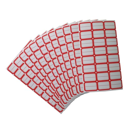 DECORNIJIA 80 Blatt Selbstklebende Preisetiketten Etiketten pro Blatt Handbeschriftbare Adress und Aufkleberetiketten für Büro Geschäft Lager Packung von DECORNIJIA
