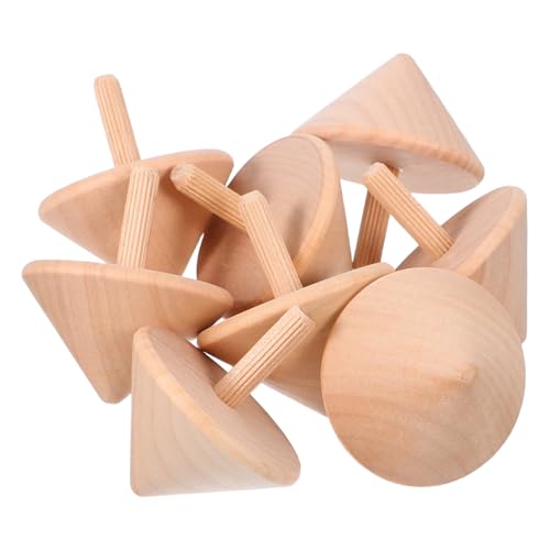 DECORNIJIA 8Stücke Holz Gyro für Unlackierte DIY Langlebiges Holzspielzeug Beziehung Spielmöglichkeit zur Bildschirmvermeidung von DECORNIJIA