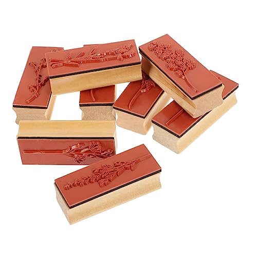 DECORNIJIA 8Stücke Teiliges DIY Holzstempel Blumenpflanzen Design für Scrapbooking und Bastelprojekte für Geschenketiketten und Karten Leicht und Tragbar Exquisite DECORNIJIA 8Stücke Teiliges DIY Holzstempel Blumenpflanzen Design für Scrapbooking und Bastelprojekte für Geschenketiketten und Karten Leicht und Tragbar Exquisite von DECORNIJIA