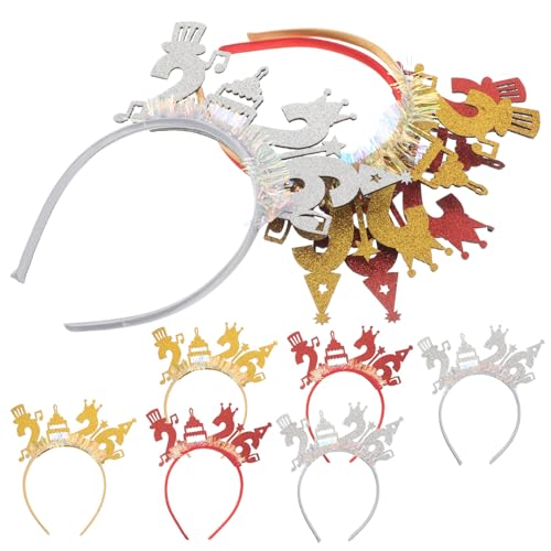 DECORNIJIA 9 Stück Teiliges Neujahrs Bequeme Kreative Party-haaraccessoires in Gold Rot Silber Stylische Foto-requisiten für Festliche Feierlichkeiten und Besondere Momente von DECORNIJIA