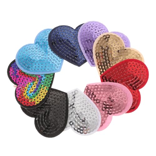 DECORNIJIA 9 Stück Teiliges Selbstklebende Herz Patches mit Pailletten Vielseitige Aufnäher zum Aufbügeln und Nähen Dekorative Applikationen für Kleidung Jeans Taschen Schuhe DIY DECORNIJIA 9 Stück Teiliges Selbstklebende Herz Patches mit Pailletten Vielseitige Aufnäher zum Aufbügeln und Nähen Dekorative Applikationen für Kleidung Jeans Taschen Schuhe DIY von DECORNIJIA