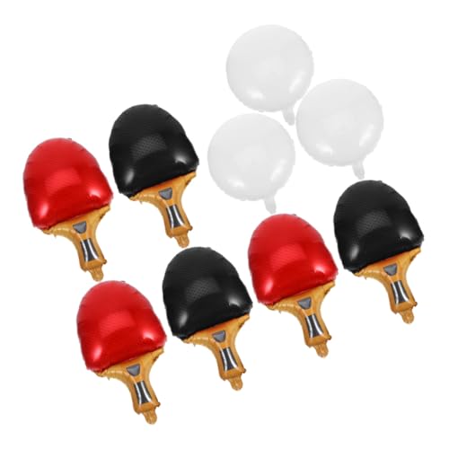 DECORNIJIA 9 Stück Teiliges Tischtennisballon mit Schläger und Ballformen Wiederverwendbare Folienballons in Rot für Sportthemen Partys Geburtstagsfeiern Karneval und Indoor Outdoor DECORNIJIA 9 Stück Teiliges Tischtennisballon mit Schläger und Ballformen Wiederverwendbare Folienballons in Rot für Sportthemen Partys Geburtstagsfeiern Karneval und Indoor Outdoor von DECORNIJIA