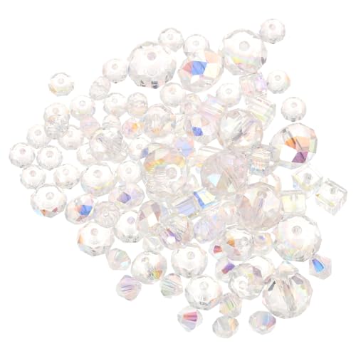 DECORNIJIA 90 Stück Teiliges Facettiertes Ab farben Multifunktionale DIY Schmuckperlen zum Auffädeln Inklusive Runder und Eckiger Perlen für Armbänder Halsketten und Kreative Bastelprojekte von DECORNIJIA