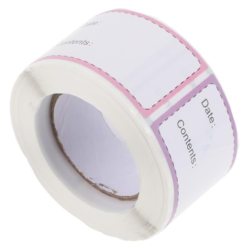 DECORNIJIA Ablösbare Gefrieretiketten aus Papier Selbstklebend für Lebensmittel Küchenbehälter Vorratsdosen Beschreibbar mit Stift Widerstandsfähig Rückstandsfrei Entfernbar für Gläser und von DECORNIJIA