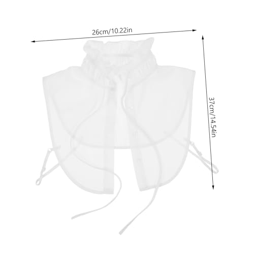 DECORNIJIA Abnehmbarer Falscher Damenkragen mit Rüschensaum Dekorativer Fake Blusenkragen für Vielseitige Kombination Modischer Einsatz für Blusen und Hemden Leicht zu Tragen Eleganter Look DECORNIJIA Abnehmbarer Falscher Damenkragen mit Rüschensaum Dekorativer Fake Blusenkragen für Vielseitige Kombination Modischer Einsatz für Blusen und Hemden Leicht zu Tragen Eleganter Look von DECORNIJIA