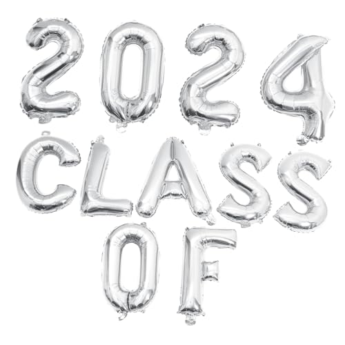 DECORNIJIA Abschluss Party Luftballon Silber Class Of Folienballons Leichte Dekoration für Zimmer Fenster Tür Fotohintergrund Feier Zubehör DECORNIJIA Abschluss Party Luftballon Silber Class Of Folienballons Leichte Dekoration für Zimmer Fenster Tür Fotohintergrund Feier Zubehör von DECORNIJIA