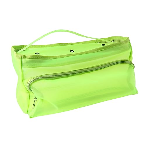 DECORNIJIA Aufbewahrungstasche mit Drei Belüftungslöchern Tragbare Netz Tasche für Heim und Shopbedarf und Leicht Hellgrün von DECORNIJIA