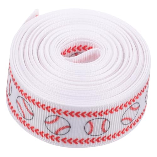 DECORNIJIA Baseball Rippenband Breit Geschenkverpackungsband für Party Deko und DIY Schleifen Bastelband für Geschenkboxen und Festdekoration von DECORNIJIA
