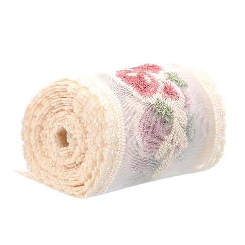 DECORNIJIA Besticktes Rosen Spitzenband DIY Haarschmuck Spitze Hautfreundliches Spitzenband für Basteln Nähen und Haarspangen Zubehör DECORNIJIA Besticktes Rosen Spitzenband DIY Haarschmuck Spitze Hautfreundliches Spitzenband für Basteln Nähen und Haarspangen Zubehör von DECORNIJIA