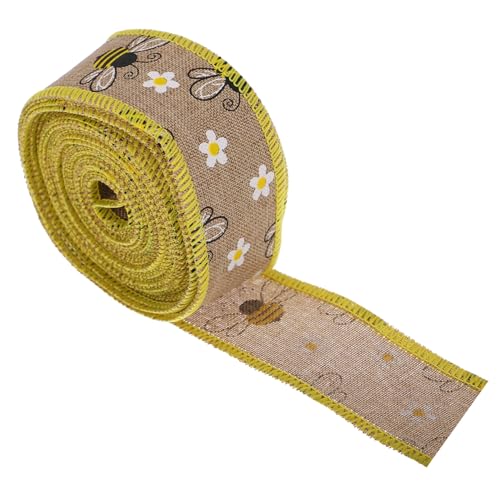 DECORNIJIA Bienenmuster Geschenkband Sackleinen Geschenkverpackung Band Dekorativ Robust Für Party Shower Festliche Verpackung DECORNIJIA Bienenmuster Geschenkband Sackleinen Geschenkverpackung Band Dekorativ Robust Für Party Shower Festliche Verpackung von DECORNIJIA