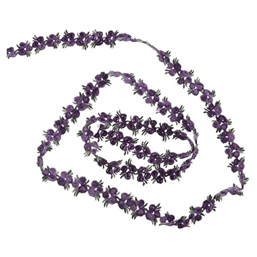DECORNIJIA Blume wasserlösliche Spitze Hochzeit für die Braut Bastelband nähen bestickt Blumen- wedding decoration Blumenstickerei Band für Geschenkverpackung Stoffband Polyestergarn Violett DECORNIJIA Blume wasserlösliche Spitze Hochzeit für die Braut Bastelband nähen bestickt Blumen- wedding decoration Blumenstickerei Band für Geschenkverpackung Stoffband Polyestergarn Violett von DECORNIJIA