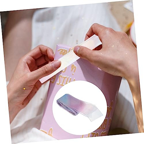 DECORNIJIA Breites Chiffonband mit Farbverlauf Regenbogen Design DIY Haarbandbänder für Haarschmuck Festivaldekoration Haaraccessoires und Bastelprojekte von DECORNIJIA