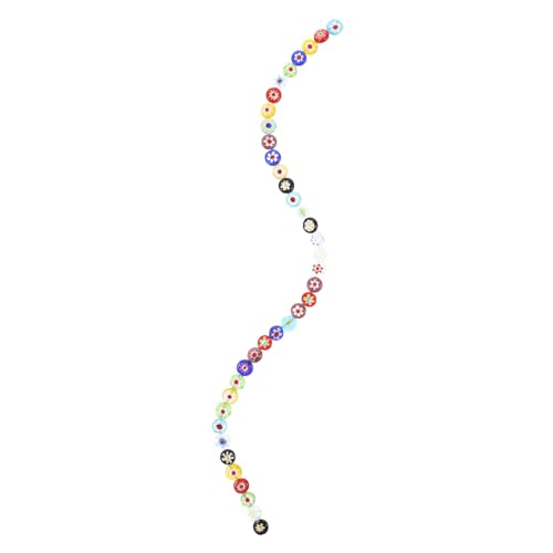 DECORNIJIA Bunte Millefiori Glasperlen mit Großem ca Lose DIY Schmuckperlen für Armbänder Halsketten Blumenmuster Basteln Geschenkidee von DECORNIJIA