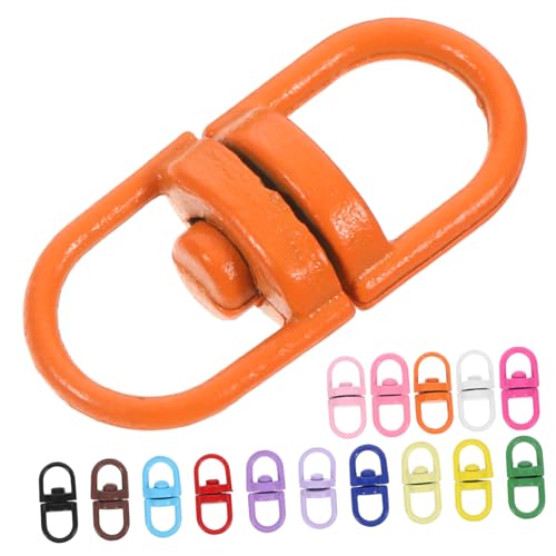 DECORNIJIA Bunte Schlüsselring Clips Karabinerhaken Drehbar Robust für DIY Schlüsselanhänger Schmuck Zubehör Handwerk Karabiner mit Verschluss von DECORNIJIA