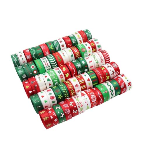 DECORNIJIA Buntes DIY Geschenkband Teilig Gesamtlänge Polyester Geschenkverpackung Schleifenband für Party Dekoration Haaraccessoires Weihnachten Zufällige Farbe von DECORNIJIA