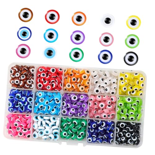 DECORNIJIA DIY Schmuckset mit Evil Eye Perlen Handgefertigte Bastelanhänger für Armbänder und Halsketten Farbauswahl Multifunktionale Lose Perlen Starkem Harzmaterial von DECORNIJIA