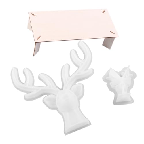 DECORNIJIA DIY Silikonform Antler Ornament Gießform mit Großem und Kleinem Modell Plus Holzständer Sichere Langlebige Bastel und Dekorationsform für Erwachsene DECORNIJIA DIY Silikonform Antler Ornament Gießform mit Großem und Kleinem Modell Plus Holzständer Sichere Langlebige Bastel und Dekorationsform für Erwachsene von DECORNIJIA