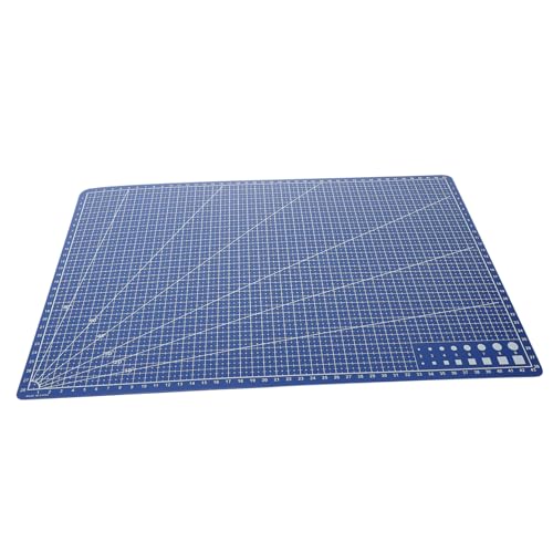 DECORNIJIA Doppelseitige Schneidematte Blau Rutschfeste Leichte Schneideunterlage aus PP Kratzfrei für DIY Bastelarbeiten Gravur und Tischschutz Langlebig und Handschonend von DECORNIJIA