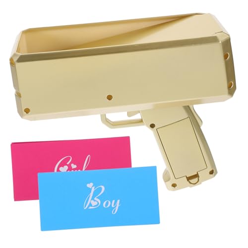 DECORNIJIA Gender Reveal Party Geldspritzpistole Goldener Geldregen Shooter für und Festliche Dekoration Sicheres Langlebiges Material Spaßiges Party Accessoire für Jungen oder Mädchen von DECORNIJIA