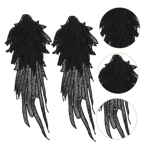 DECORNIJIA Gestickte Engelsflügel Applikation Fein Gearbeitetes DIY Bügelflicken für Kleidung Vielseitig Einsetzbar zum Verzieren und Reparieren Schwarzer Stoffpatch für Modegestaltung DECORNIJIA Gestickte Engelsflügel Applikation Fein Gearbeitetes DIY Bügelflicken für Kleidung Vielseitig Einsetzbar zum Verzieren und Reparieren Schwarzer Stoffpatch für Modegestaltung von DECORNIJIA