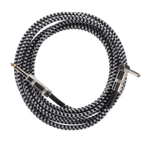 DECORNIJIA Gitarrenkabel Geflochtenes Audio Instrumentenkabel mit Rechtwinkligem und Geradem Stecker für Profi Live Auftritte und Heim Audioverstärker DECORNIJIA Gitarrenkabel Geflochtenes Audio Instrumentenkabel mit Rechtwinkligem und Geradem Stecker für Profi Live Auftritte und Heim Audioverstärker von DECORNIJIA