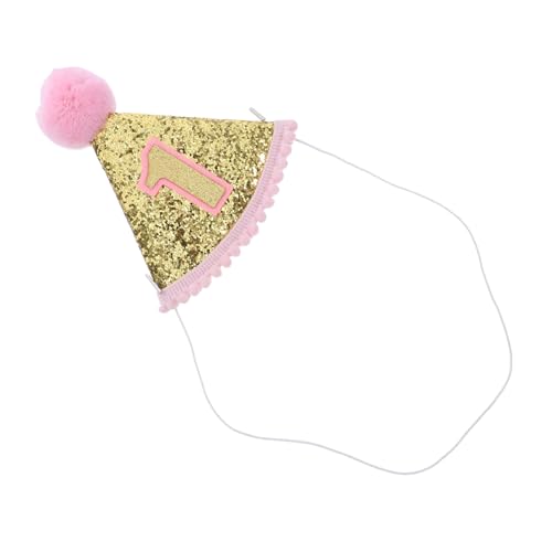 DECORNIJIA Glitzergeburtstag Partyhut mit Verstellbarem Kopfband EVA Material Leichter Konischer Geburtstagskegel für Mädchen Geburtstag Festliche Partydekoration von DECORNIJIA