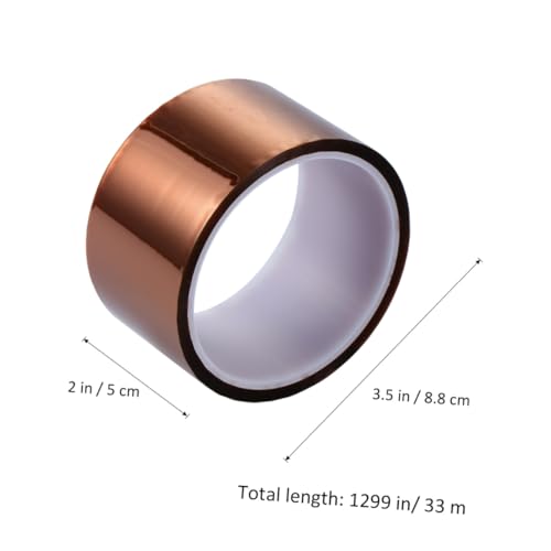 DECORNIJIA Goldenes Fingerband Hitzebeständiges Sublimationsband Polyimid Hitzeschildmaterial Hitzebeständiger Klebstoff Wärmeschutzband Hochtemperaturbänder Selbstklebendes Klebeband Film von DECORNIJIA