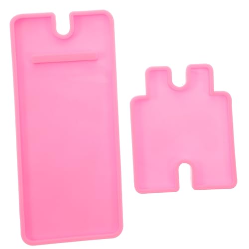 DECORNIJIA Handyhalter Silikonform für DIY Projekte Epoxidharz Gießform für Smartphone und Tablet Wiederverwendbar Einfach zu Reinigen für Kreative Bastelarbeiten Rosa Mould von DECORNIJIA