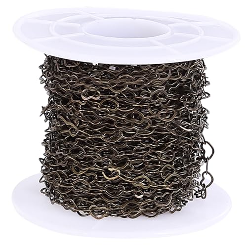 DECORNIJIA Herz Gliederkette Kupfer Handgemachte Sweater Chain DIY Schmuckzubehör Valentinstag für Damen und von DECORNIJIA