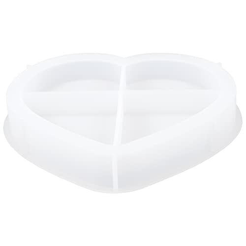 DECORNIJIA Herzförmige Silikonform für Epoxidharz Dekorative Tablettform für DIY Handwerk Robuste und Flexible Gießform für Schmuck und Aufbewahrung Sicheres und Langlebiges Material von DECORNIJIA