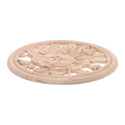 DECORNIJIA Holzornament Rund Handgeschnitzte Blütenapplikation aus Holz Unbemalte Blumendekoration für Möbel Türen Schränke Diy Holzornamente für Wohnkultur DECORNIJIA Holzornament Rund Handgeschnitzte Blütenapplikation aus Holz Unbemalte Blumendekoration für Möbel Türen Schränke Diy Holzornamente für Wohnkultur von DECORNIJIA