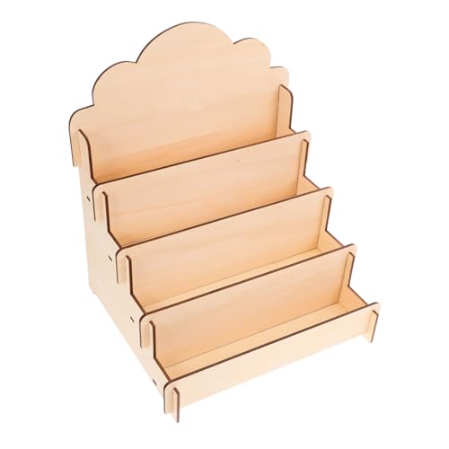 DECORNIJIA Holzständer Grußkarten Display Ständer mit Platzsparender Tischständer für Postkarten und Kleine Artikel Vielseitig Nutzbar für Büro und Messen Praktischer Organizer von DECORNIJIA