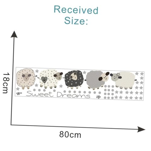 DECORNIJIA Kinderzimmer Wandsticker Schaf Wandtattoo PVC Abnehmbar Selbstklebend Niedliche Wanddekoration für Glatte Wände Fenster Türen Schlafzimmer DECORNIJIA Kinderzimmer Wandsticker Schaf Wandtattoo PVC Abnehmbar Selbstklebend Niedliche Wanddekoration für Glatte Wände Fenster Türen Schlafzimmer von DECORNIJIA