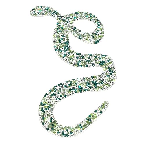 DECORNIJIA Klebe Patch für Kleidung Grünes Snake Design DIY Bestickter Aufnäher Vielseitig Einsetzbar für Jacken Jeans Rucksäcke Einfach Aufzubügeln Nähen von DECORNIJIA