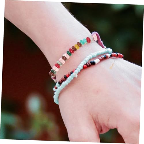 DECORNIJIA Kleine Bunte Steinperlen ca Polierte Schmuckperlen für DIY Armbänder Anhänger Bastelarbeiten Natürliche Farbige Spacer Perlen für Kreative Schmuckgestaltung von DECORNIJIA