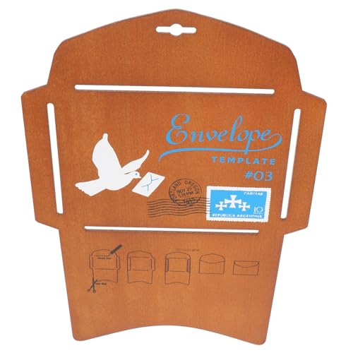 DECORNIJIA Kreative Holzschablone für Briefumschläge DIY Vorlage für Einzigartige Karten und Verpackungen Langlebiges Holzmaterial für Persönliche und Geschäftliche Zwecke von DECORNIJIA