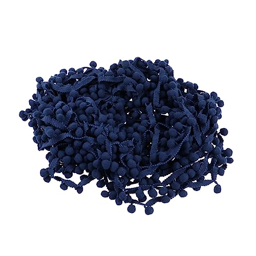 DECORNIJIA Kugel Trimmen Fransen Mit Vorhangbesatz Spitzenbesatz Für Makramee Verzierungen Für Das Handwerk Ball Schmücken Quasten Nähen Vorhänge Stoff Dekorativ Marine Kleid Spitzenband Navy von DECORNIJIA