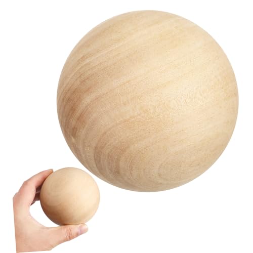 DECORNIJIA Massive Holzkugel Handgefertigte DIY Bastelaccessoires zum Bemalen und Dekorieren für Kreative Projekte und Personalisierte Heimdekorationen von DECORNIJIA