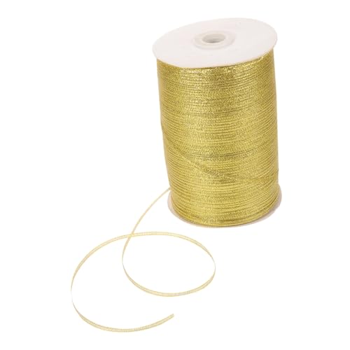 DECORNIJIA Metallisches Schleifenband Gold Verschleißfestes Geschenkband für Basteln Weihnachtsverpackung Dekoration Strapazierfähiges Polyesterband für Geschenke Haarschmuck DIY DECORNIJIA Metallisches Schleifenband Gold Verschleißfestes Geschenkband für Basteln Weihnachtsverpackung Dekoration Strapazierfähiges Polyesterband für Geschenke Haarschmuck DIY von DECORNIJIA