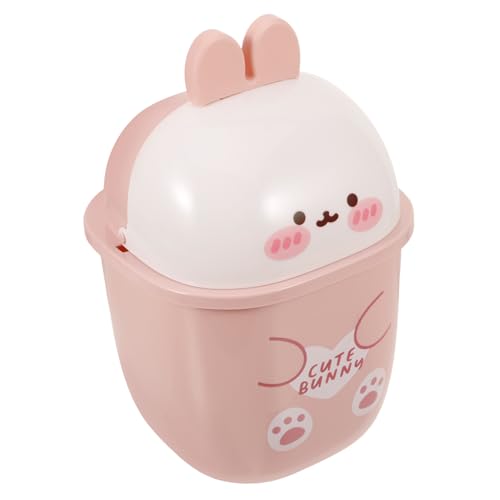 DECORNIJIA Mini Mülleimer mit Deckel Hase Tischabfalleimer Cartoon Design für Büro Schlafzimmer Küche Kompakter Mini Abfallbehälter für Kleine Müllreste und Praktischer Desktop Mistkübel DECORNIJIA Mini Mülleimer mit Deckel Hase Tischabfalleimer Cartoon Design für Büro Schlafzimmer Küche Kompakter Mini Abfallbehälter für Kleine Müllreste und Praktischer Desktop Mistkübel von DECORNIJIA