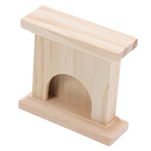 DECORNIJIA Mini-massivholzkamin Kamin Vortäuschen Mini-puppenhausmöbel Miniatur-puppenhaus-kamin Miniatur Lagerfeuer Mini-kamin Miniaturmöbel Miniatur-puppenstubenmöbel Spielzeugkamin Beige von DECORNIJIA