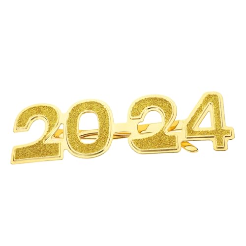 DECORNIJIA Partybrille Goldene Gerade Zahlen Brille Pc Material Langlebig Stylische Neujahrsdekoration Foto Requisite für Silvester Feier und Festival Spaß DECORNIJIA Partybrille Goldene Gerade Zahlen Brille Pc Material Langlebig Stylische Neujahrsdekoration Foto Requisite für Silvester Feier und Festival Spaß von DECORNIJIA