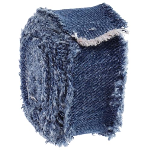 DECORNIJIA Polyester Geschenkband Breit Bedrucktes Schleifenband mit Jeansstoff Wiederverwendbar Vielseitig für DIY Geschenkverpackung Party und Kuchen Dekoration von DECORNIJIA