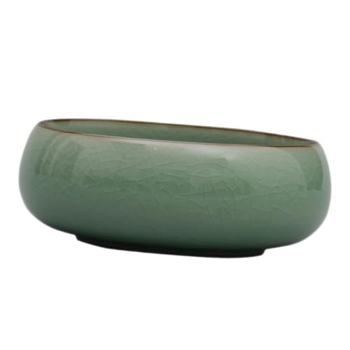 DECORNIJIA Porzellan Celadon Wasserbehälter Tintenpinselwascher Vielseitiger Tintenfass Waschbecher für Kalligraphie Teezeremonie und Dekoration im Büro Wohnzimmer DECORNIJIA Porzellan Celadon Wasserbehälter Tintenpinselwascher Vielseitiger Tintenfass Waschbecher für Kalligraphie Teezeremonie und Dekoration im Büro Wohnzimmer von DECORNIJIA