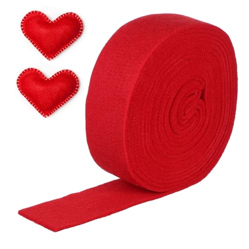 DECORNIJIA Rotes Wollfilzband für DIY Bastelprojekte Langlebiges Filzmaterial für Weihnachtsbaumschmuck Kränze Applikationen und Dekorative Patchwork Verzierungen DECORNIJIA Rotes Wollfilzband für DIY Bastelprojekte Langlebiges Filzmaterial für Weihnachtsbaumschmuck Kränze Applikationen und Dekorative Patchwork Verzierungen von DECORNIJIA