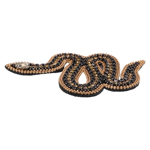 DECORNIJIA Schlangen Pailletten Aufnäher Funkelnde Rhinestone Applikation für Kleidung Taschen Hüte und Schuhe DIY Dekoration Handgefertigte Strass Schlangen Patches für Gestaltungen von DECORNIJIA