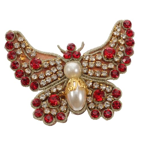 DECORNIJIA Schmetterling Applikation Patch für DIY Bekleidung Rote Strassdekor Aufbügelbar für Kleidung Taschen und Handwerk Langlebig und Vielseitig Einsetzbar DECORNIJIA Schmetterling Applikation Patch für DIY Bekleidung Rote Strassdekor Aufbügelbar für Kleidung Taschen und Handwerk Langlebig und Vielseitig Einsetzbar von DECORNIJIA