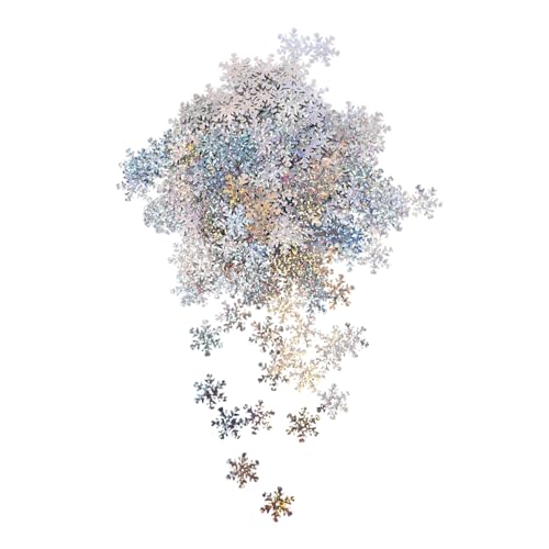 DECORNIJIA Schneeflocken Pailletten Glitter für DIY Bastelprojekte Winterdekorationen Funkelnde Iriserende Schneeflocken Konfetti für Kleidung Schmuck und Festliche Weihnachtsbasteleien DECORNIJIA Schneeflocken Pailletten Glitter für DIY Bastelprojekte Winterdekorationen Funkelnde Iriserende Schneeflocken Konfetti für Kleidung Schmuck und Festliche Weihnachtsbasteleien von DECORNIJIA
